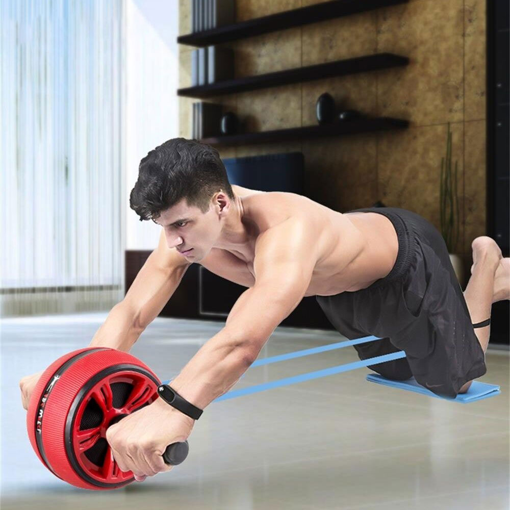 Silent TPR Ab Roller Wheel Core Trainer Home Gym Equipment