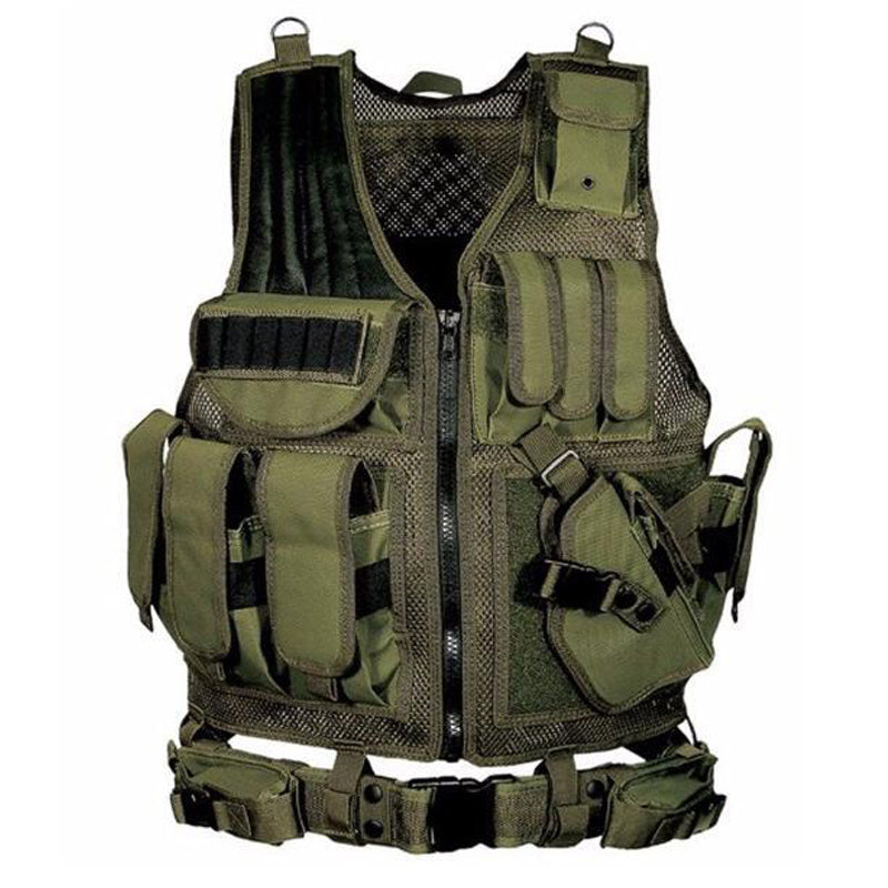 Tactical Military Combat Vest Molle Plate Carrier Airsoft Training Gear