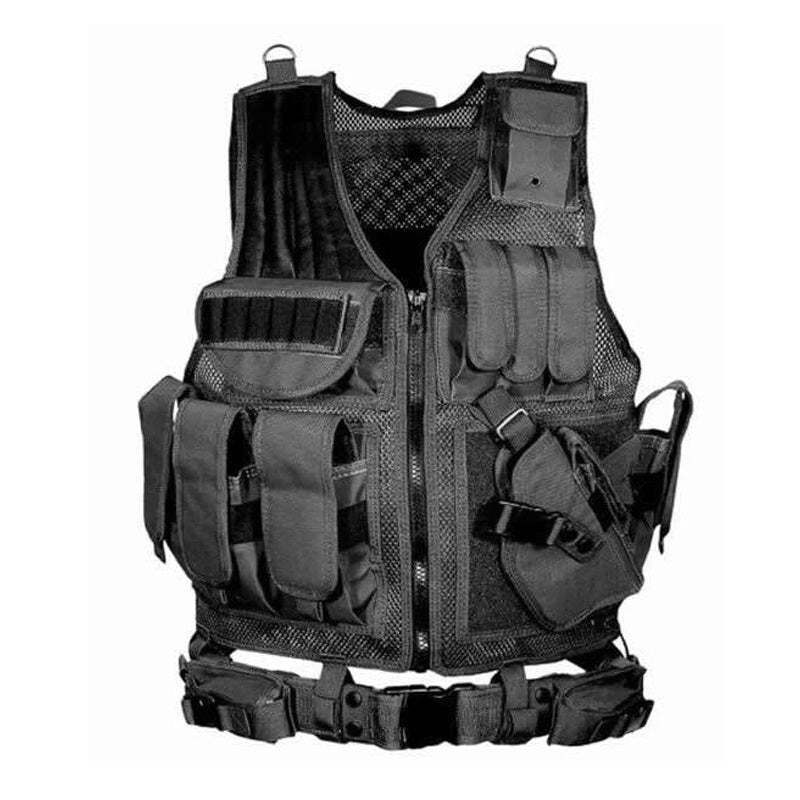 Tactical Military Combat Vest Molle Plate Carrier Airsoft Training Gear
