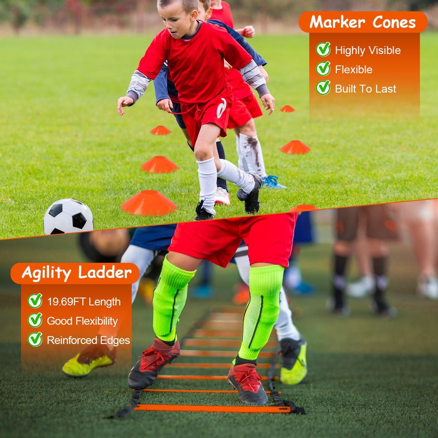Kids Soccer Goal Set Backyard Training Kit Portable Equipment