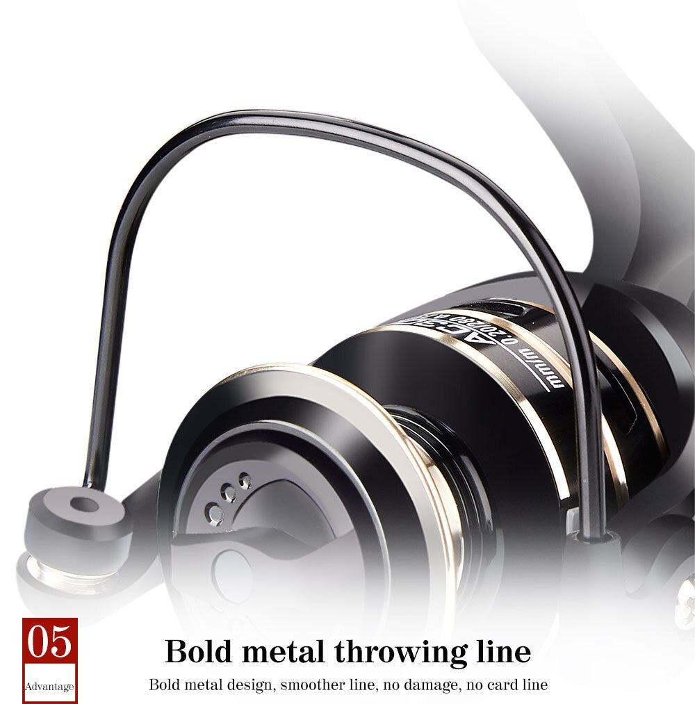 13+1BB Fishing Spinning Reel Metal Spool 5.2:1 Carp Gear