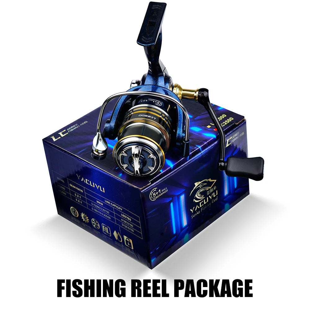 Metal Spinning Reel 5.2:1 Ratio Saltwater Boat Fishing Gear