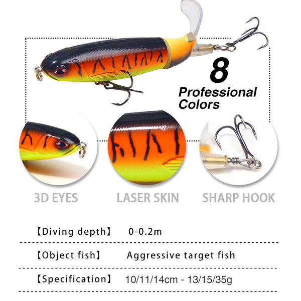 Propeller Bait 15g Floating Pencil Lure Wave Climbing Fishing