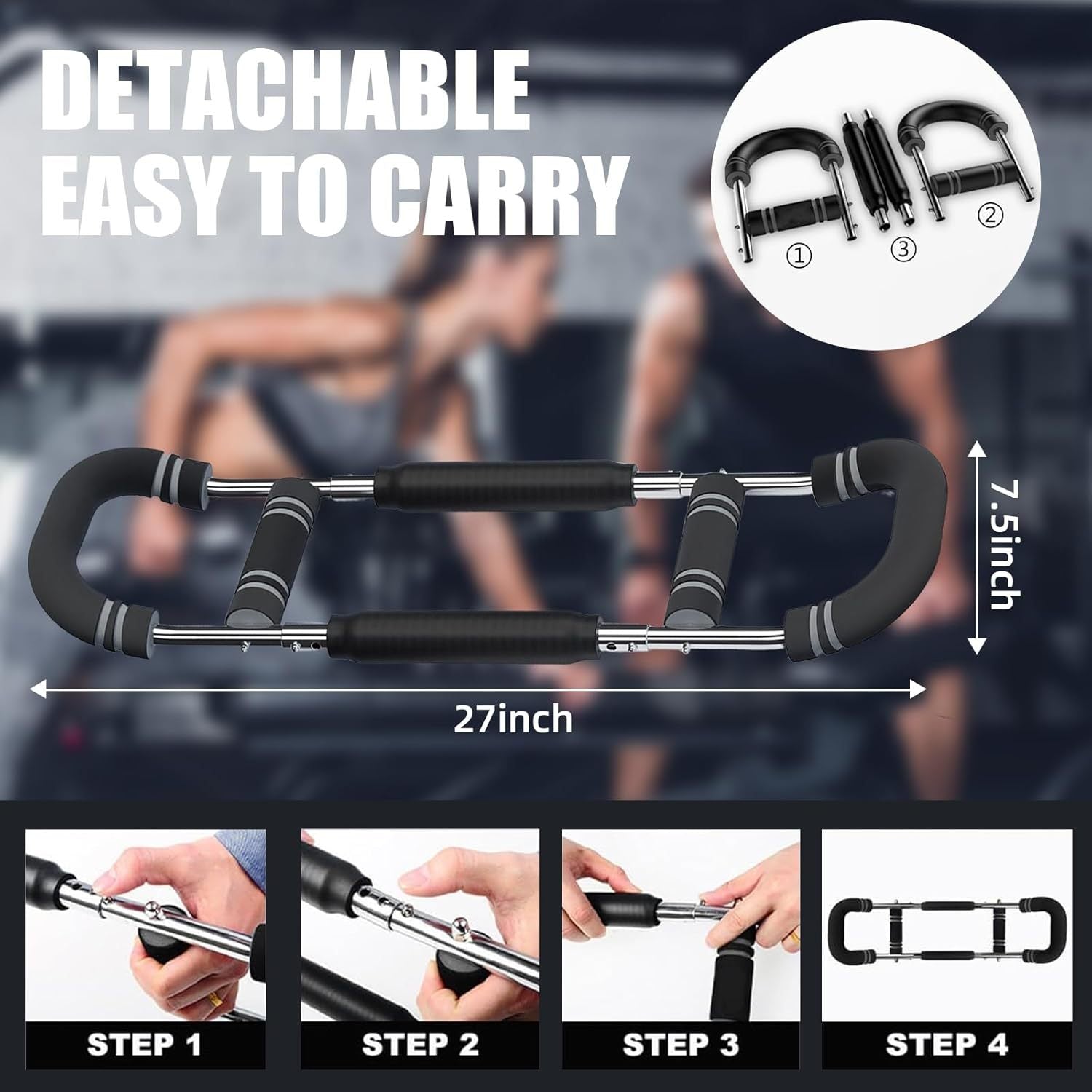 Adjustable Arm Strength Trainer U Shaped Chest Muscle Fitness Device