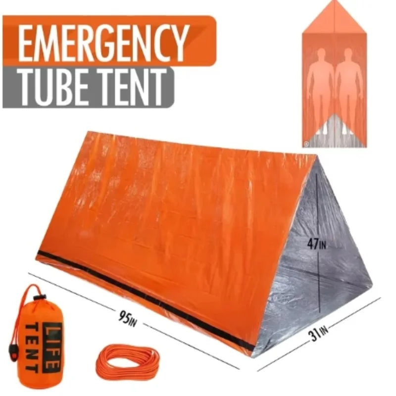 2 Person Emergency Tent Waterproof Portable Camping Travel Shelter Gear