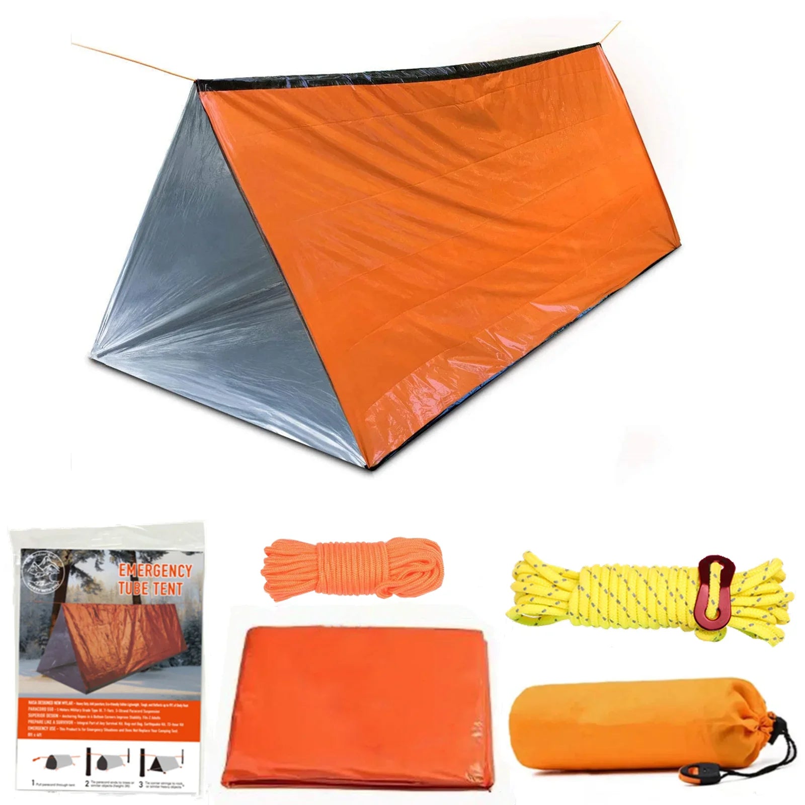 2 Person Emergency Tent Waterproof Portable Camping Travel Shelter Gear