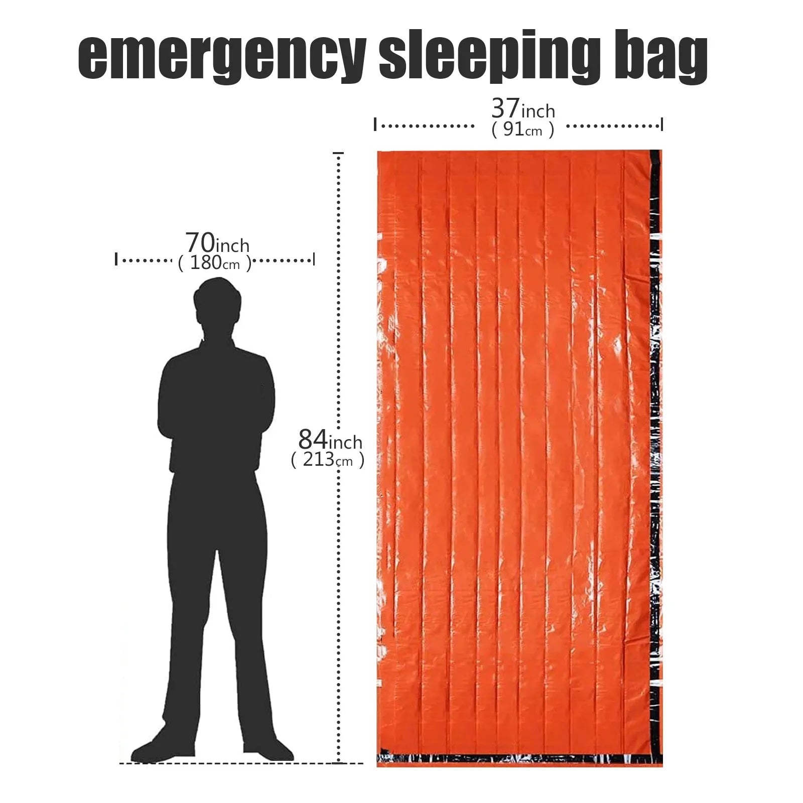 Portable Waterproof Emergency Survival Sleeping Bag Thermal Mylar Camping Sack