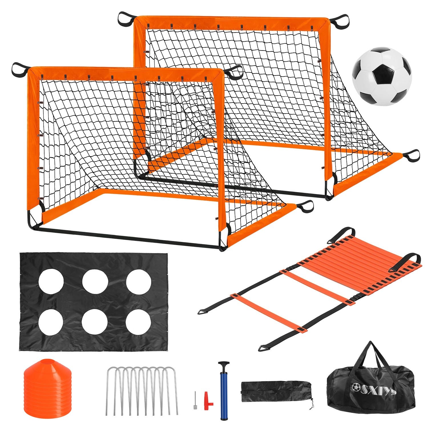 Kids Soccer Goal Set Backyard Training Kit Portable Equipment