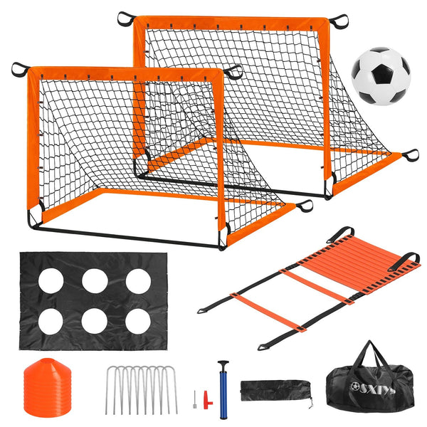 Kids Soccer Goal Set Backyard Training Kit Portable Equipment